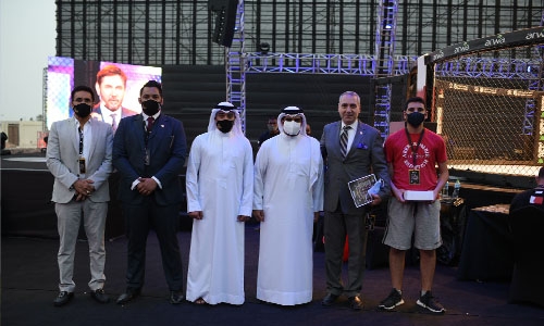 HH Shaikh Salman bin Mohammed Al Khalifa, Lebanese Ambassador attends BRAVE CF 48 HH Shaikh Salman bin Mohammed Al Khalifa, Lebanese Ambassador attends BRAVE CF 48