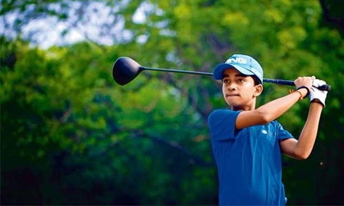 Indian village boy, 11, seeks glory on world golf stage