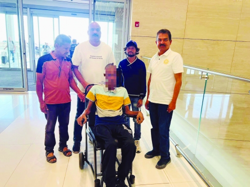 Indian expatriate returns home after long-term treatment in Bahrain Indian expatriate returns home after long-term treatment in Bahrain