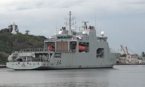 Canadian Navy ship join US, Russian subs in Cuba