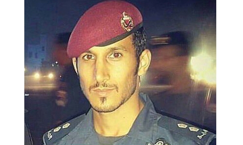 Bahrain police officer was shot dozen times