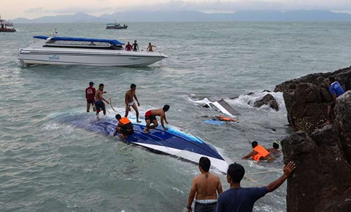 Rescuers battle rough seas in search for British tourist
