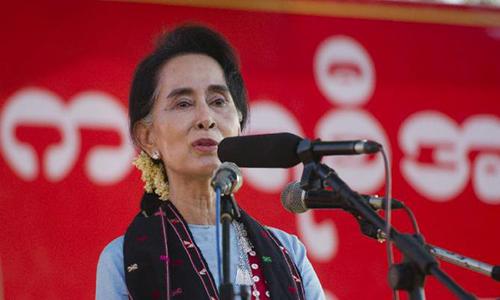 Suu Kyi takes election bid to Myanmar's strife-torn Rakhine Suu Kyi takes election bid to Myanmar's strife-torn Rakhine