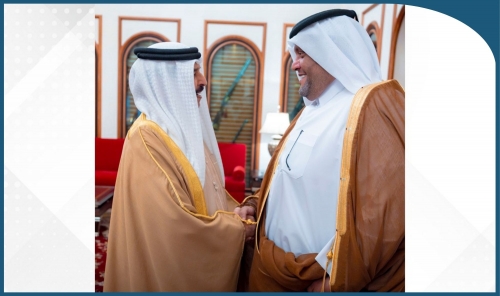 HM King Hamad Receives Ambassador of Qatar