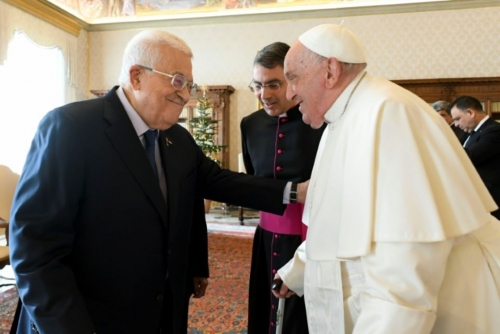 Pope meets Palestinian leader Abbas at the Vatican