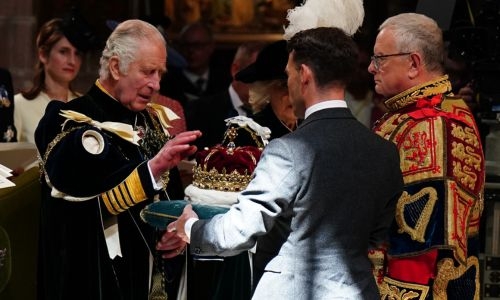 Charles III presented with Scottish Crown Jewels Charles III presented with Scottish Crown Jewels