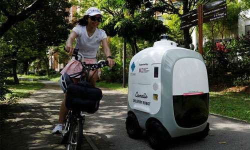 Run out of milk? Robots on call for Singapore home deliveries Run out of milk? Robots on call for Singapore home deliveries
