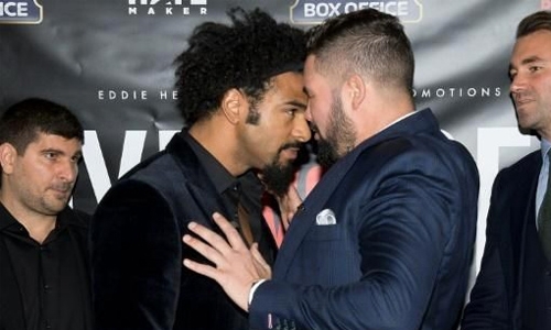 Haye throws punch at Bellew