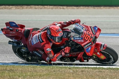 Marc Marquez wins dominant Thai MotoGP sprint on Ducati debut Marc Marquez wins dominant Thai MotoGP sprint on Ducati debut
