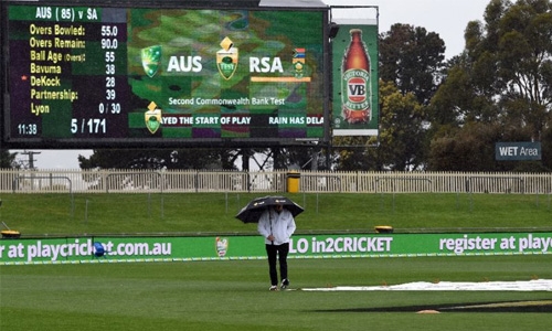 Rain washes out second day in Hobart Test