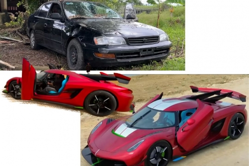 Vietnamese YouTubers build Koenigsegg Jesko replica from scratch using a $100 Camry