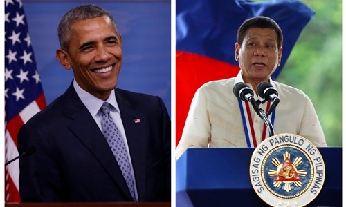 Obama, Duterte clash over brutal crime war