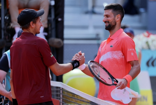 Italian Matteo Arnaldi stuns Novak Djokovic to halt Serb’s chase for 100th title