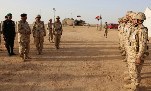 BDF Chief inspects Bahrain contingent in North Thunder
