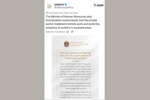 UAE Urges Private Sector to Adopt Remote Work Amid Security Situation