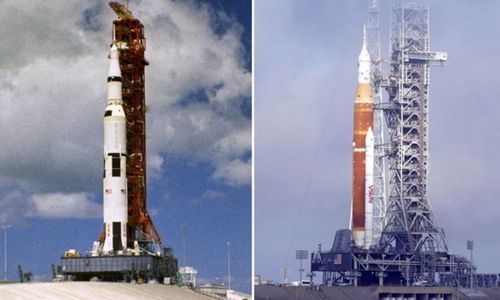 NASA tests new moon rocket, 50 years after Apollo
