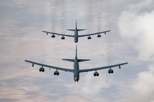 U.S. B-52 Bombers Conduct Strategic Missions Over Arabian Peninsula and Red Sea