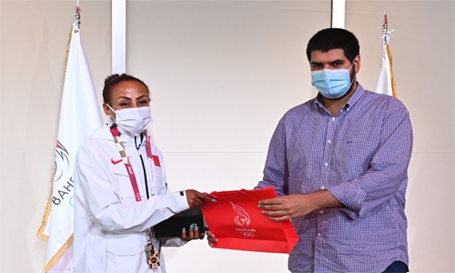 Bahrain delegation honours kingdom's Tokyo Olympics silver medalist Kalkidan