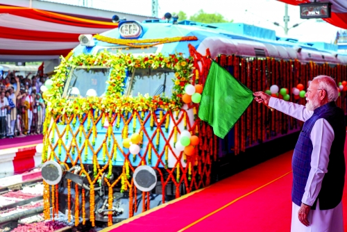 India launches first hydrogen-powered train in clean energy push