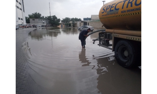 Puddles persist long after rain ends in Bahrain