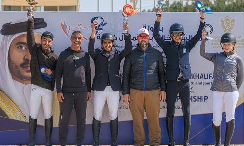 Al Mandeel, Janahi triumph in HH Shaikh Khalid showjumping