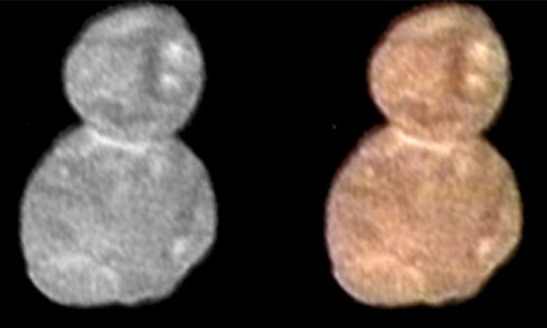 NASA says faraway world Ultima Thule shaped like ‘snowman’ NASA says faraway world Ultima Thule shaped like ‘snowman’