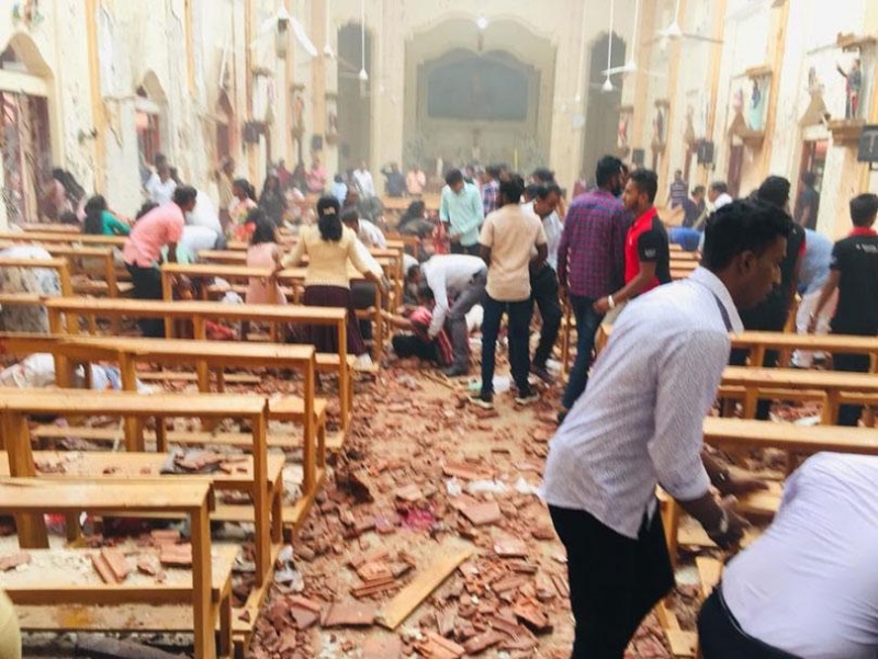 Bomb blasts target churches, hotels, in SriLanka, on Easter morning