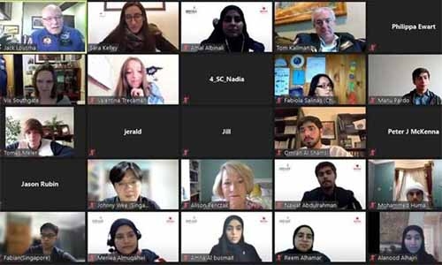 Bahrain's team to Space Camp 2021 participates in virtual meeting with astronaut