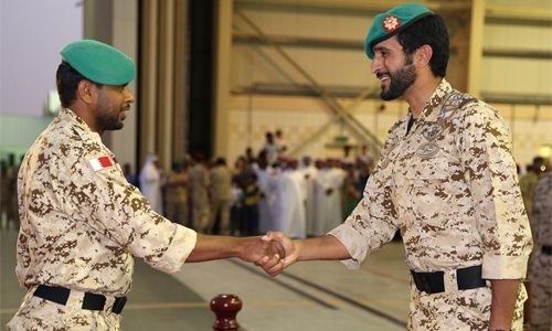 Royal Guard Commander receives BDF task force members Royal Guard Commander receives BDF task force members