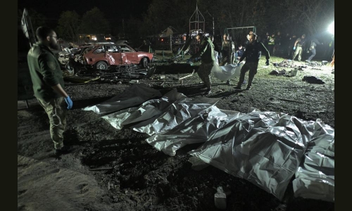 Russian strike kills 51 gathered for wake in east Ukraine