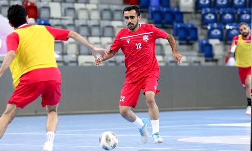 Bahrain futsal team step up training for Arab Cup