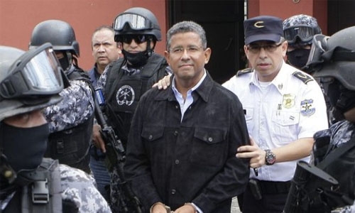 Arrested Salvadoran ex-president in coma after stroke