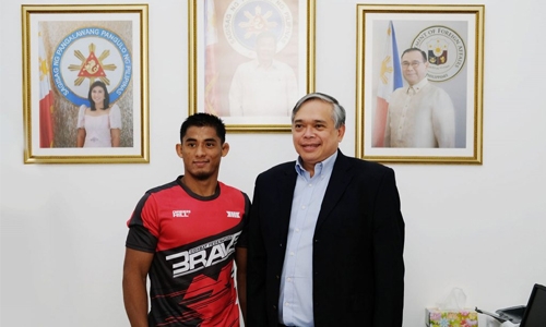 Philippines Embassy welcomes Brave CF world champion