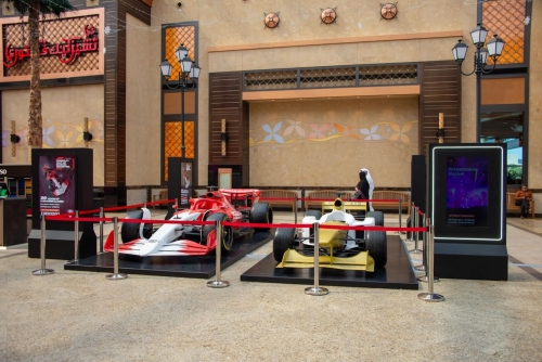 F1 replica cars showcase at The Avenues