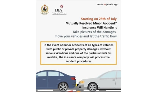 Bahrain insurance companies set to handle minor traffic accidents