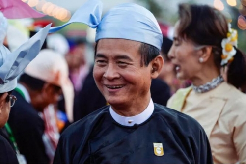 Myanmar ex-president freed from postcoup detention, Suu Kyi’s sentence cut