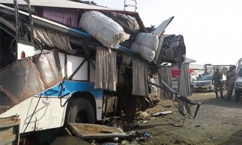At least 27 dead in Pakistan bus collision At least 27 dead in Pakistan bus collision