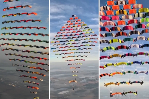 Skydivers Set New World Record with Stunning Canopy Formation in Florida Skydivers Set New World Record with Stunning Canopy Formation in Florida