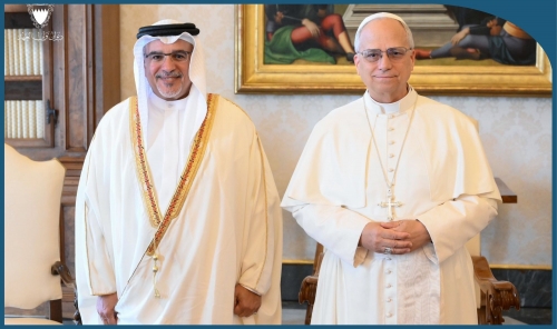 HRH the Crown Prince and Prime Minister Meets Pope Leo XIV in Vatican City