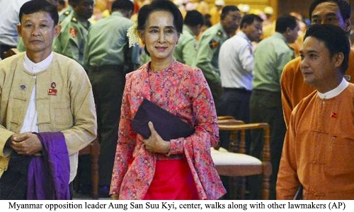 Myanmar's newly-elected house starts first session Myanmar's newly-elected house starts first session