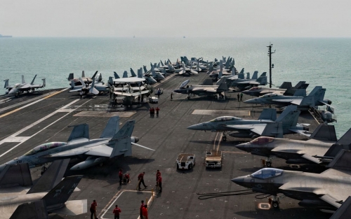 New US carrier arrives in Mideast to relieve long-deployed ship New US carrier arrives in Mideast to relieve long-deployed ship
