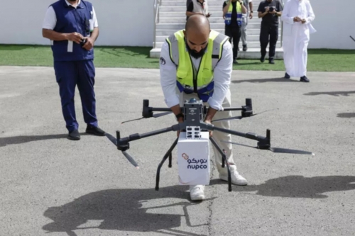 Drones shield pilgrims from extreme heat