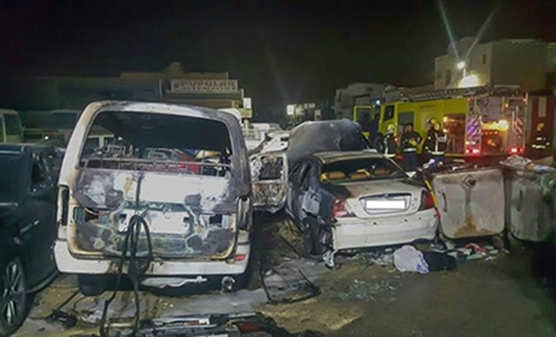 Cars catch fire at Salmabad garage