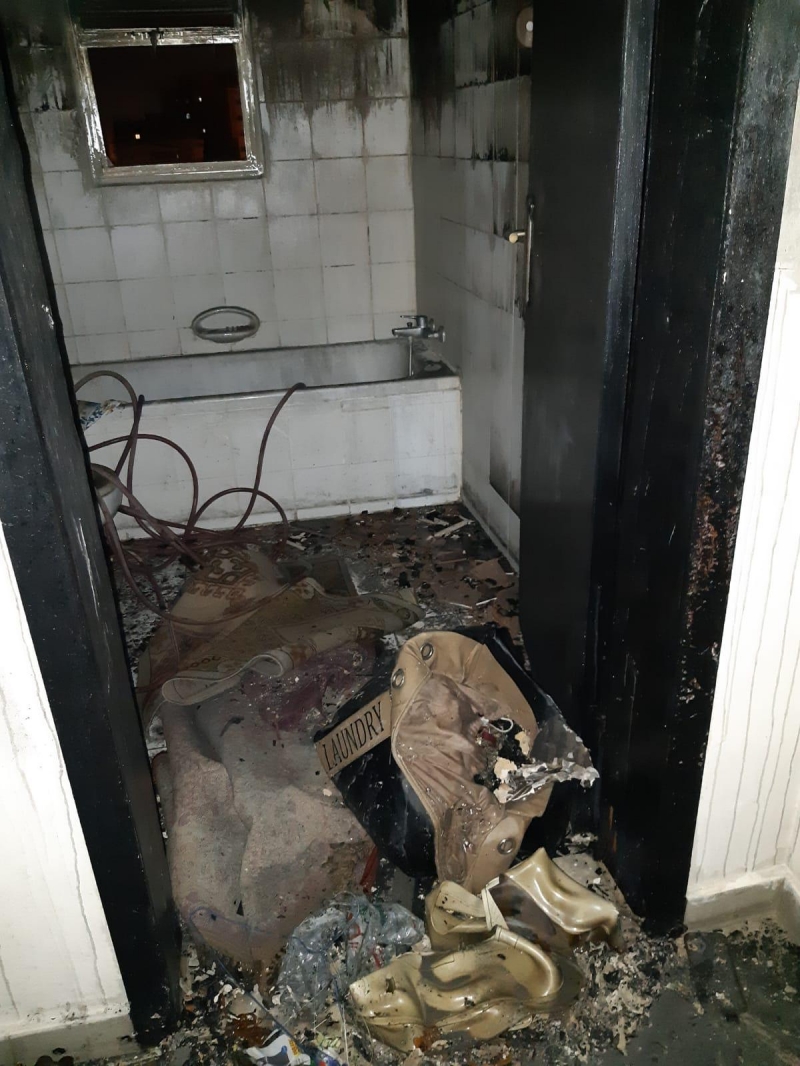 Family narrowly escapes house fire in Um Al Hassam