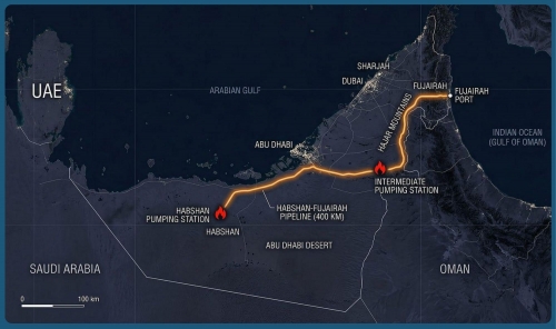 ADNOC Says UAE Hormuz Bypass Pipeline Nearly 50% Complete