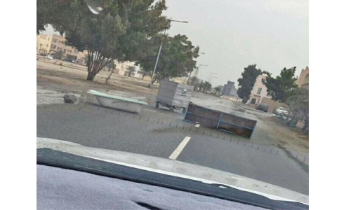 Vandals block roads to schools, villages flooded in Bahrain