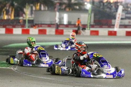 Houghton wins Qualifying Heat in Rotax karting