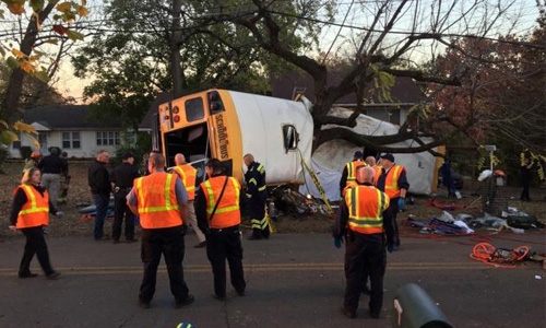 Several children killed in US school bus crash