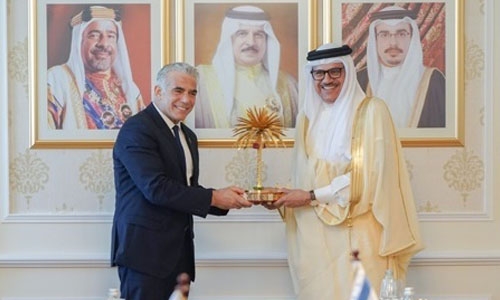 Dr AlZayani and Yair Lapid inaugurate Israel Embassy in Bahrain