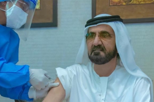 UAE PM receives Covid-19 vaccine shot UAE PM receives Covid-19 vaccine shot